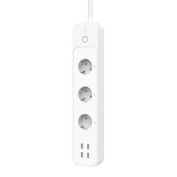 WOOX Smart WiFi Πολύπριζο με Ένδειξη Κατανάλωσης Ρεύματος και 4 θύρες USB- R5104
